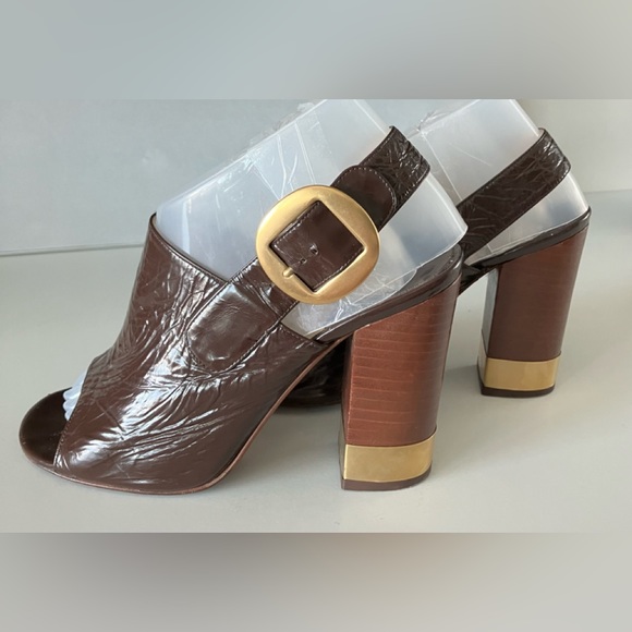 CHLOE’ STACKED HEEL SHOES - Picture 4 of 8